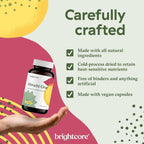 Brightcore Nutrition - Kimchi One, Cápsulas de Kimchi en Polvo, Probióticos, Enzimas y Antioxidantes, Suplemento para la Salud Intestinal, Sin Gluten, 90 Cápsulas Veganas