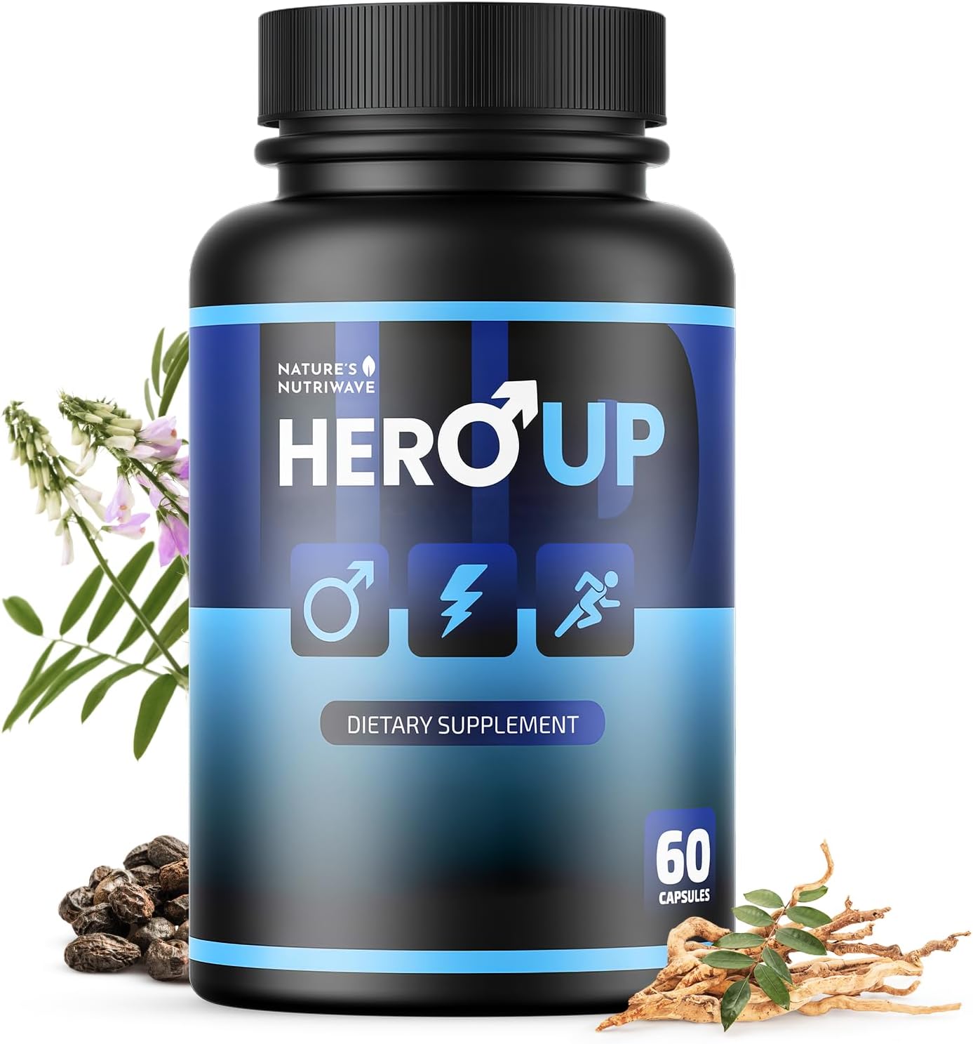HeroUP – Cápsulas Vegetales con Vitamina C, 60 Cápsulas