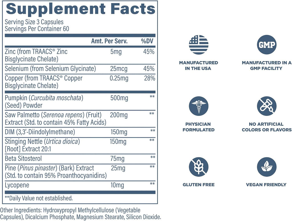 Revive MD Próstata – Suplemento con Saw Palmetto, Beta Sitosterol y Semilla de Calabaza (120 Cápsulas)