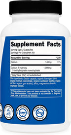 Nutricost HMB (Beta-Hidroxi Beta-Metilbutirato) 1000mg - 120 Cápsulas