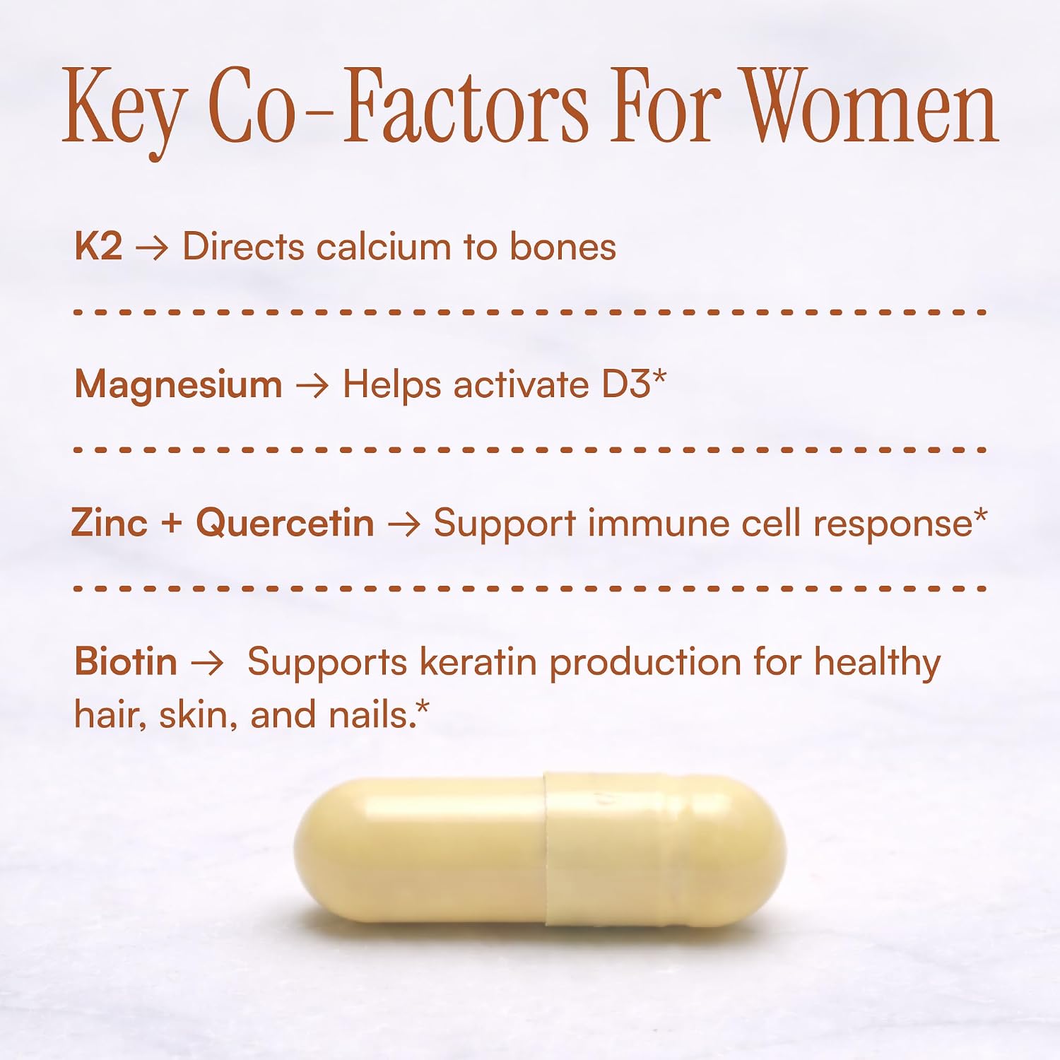 Advanced Vitamin D Women's Formula con Luteína y Biotina, 60 Cápsulas Vegetales