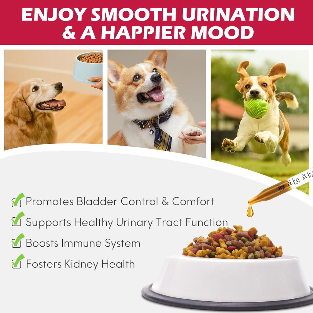 Xsvseie Gotas para Infección Urinaria en Perros - Suplemento Herbal Natural con Arándano para la Salud de la Vejiga