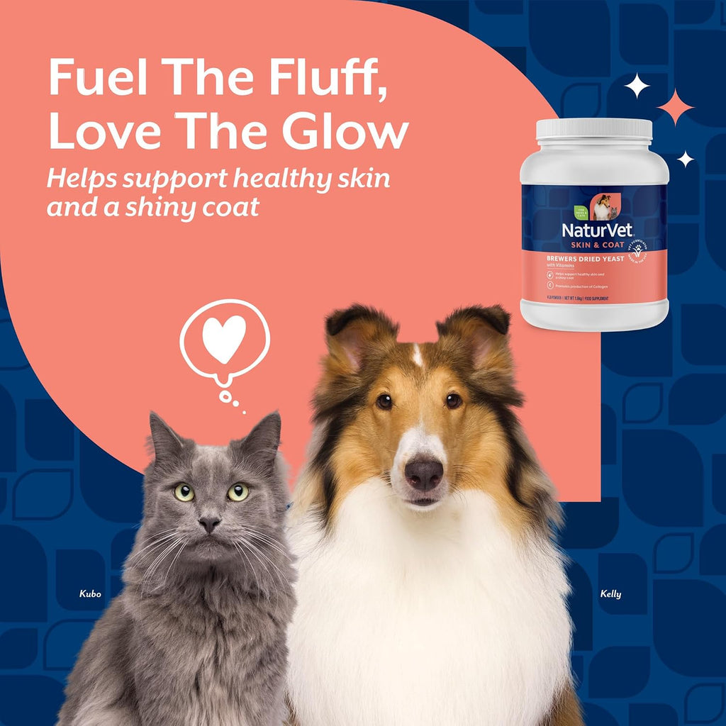 NaturVet Brewer's Yeast with Garlic and Vitamins for Dogs and Cats - 4 lb Powder