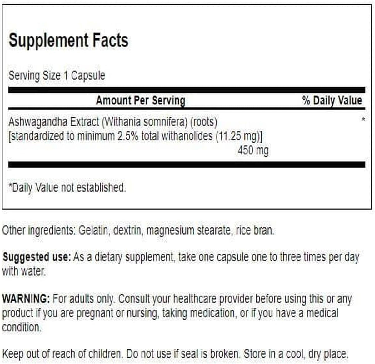 Swanson Extracto de Ashwagandha - 60 – Respaldo a la energía: Se utiliza tradicionalmente para combatir la fatiga – Image 2
