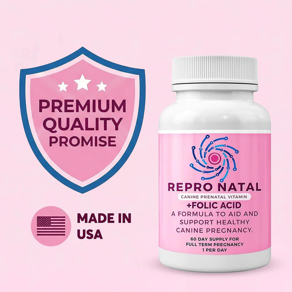 ReproNatal™ Cápsulas Multivitamínicas Prenatales para Perras - 60 Días