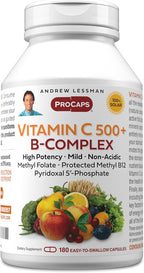 ANDREW LESSMAN Vitamina C 500 Plus B-Complex 360 Cápsulas