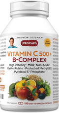 ANDREW LESSMAN Vitamina C 500 Plus Complejo B - 180 Cápsulas