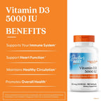 Doctor's Best Vitamina D3 5000 UI, 180 Cápsulas Blandas
