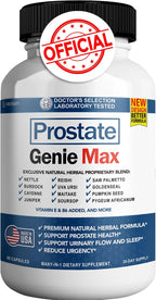 Prostate Genie Max - Apoyo Natural para la Próstata, Salud de la Vejiga y Flujo Urinario, 120 Cápsulas (Pack de 2)