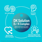 NANOWELL DK Solution – Vitamina D3 (2000 UI) + K Complejo, 120 Cápsulas