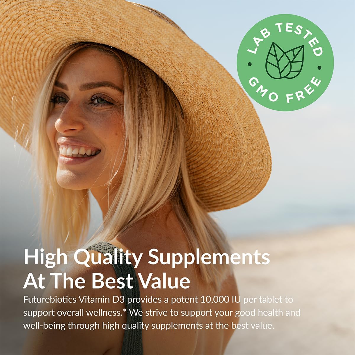 Futurebiotics Vitamina D3 10.000 IU (250 mcg) – 360 Comprimidos para Músculos y Sistema Inmunitario