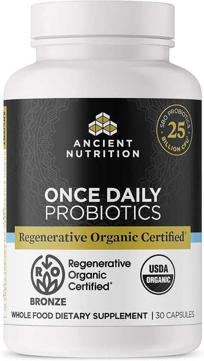 Ancient Nutrition Probióticos para Mujeres 50+ - Certified Organic Regenerative - 25 Billion CFUs - 30 Cápsulas – Image 9