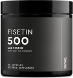 Toniiq Fisetin 500mg de Alta Pureza - 98%+ con Aceite MCT - 60 Cápsulas