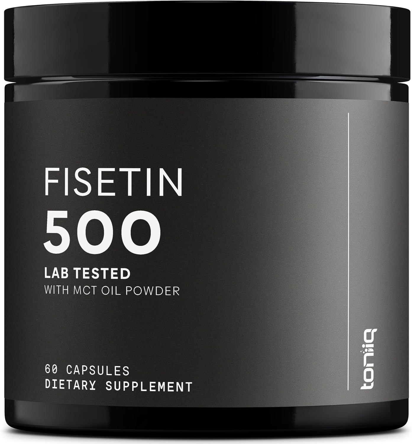 Toniiq Fisetin 500mg de Alta Pureza - 98%+ con Aceite MCT - 60 Cápsulas