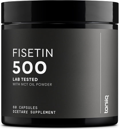 Toniiq Fisetin 500mg de Alta Pureza - 98%+ con Aceite MCT - 60 Cápsulas – Image 1