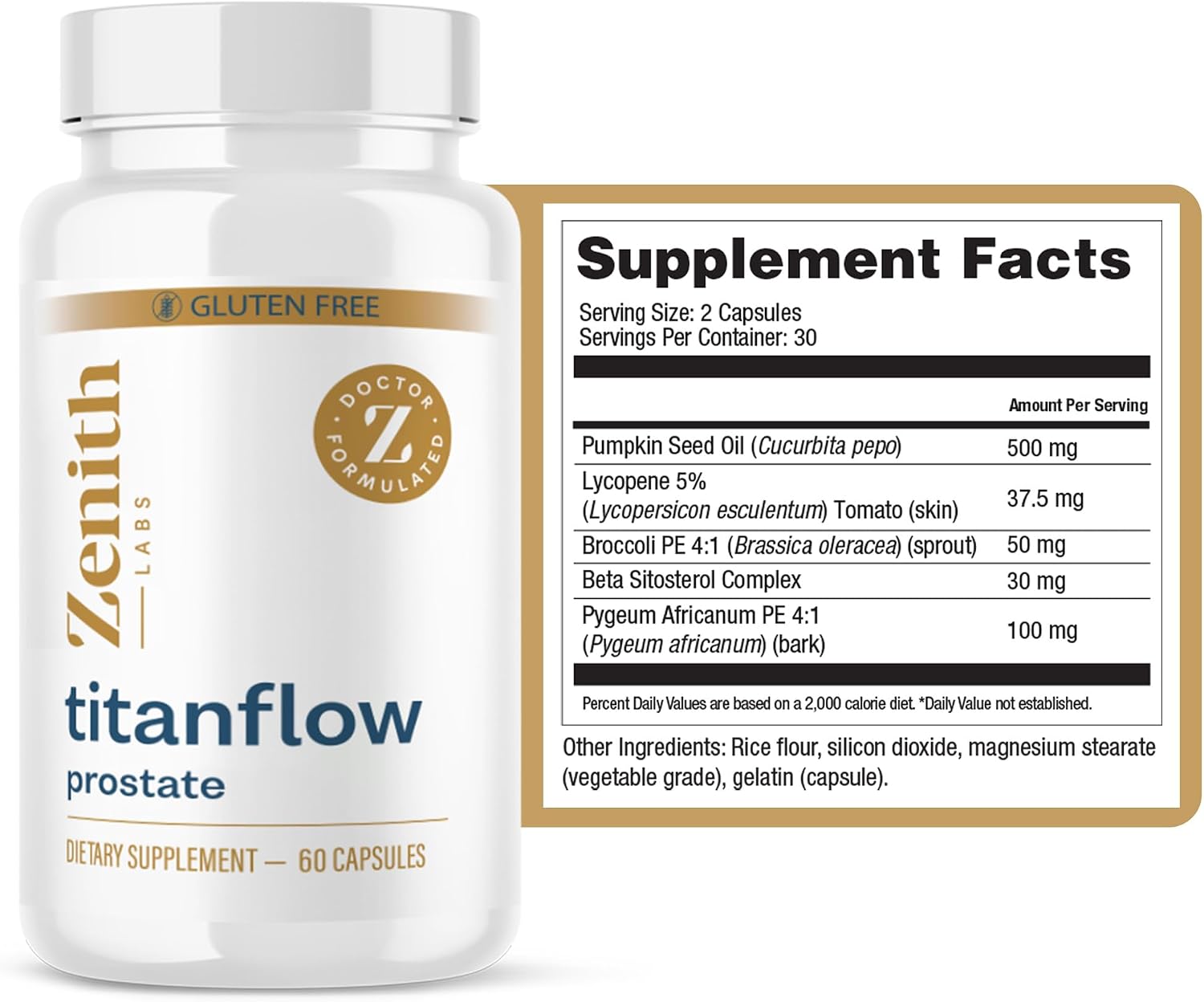 TitanFlow - Complemento para la Próstata con Aceite de Semilla de Calabaza