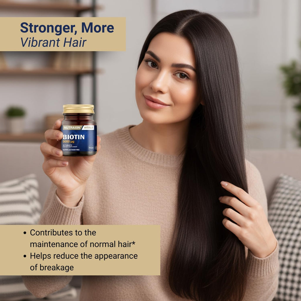 Nutraxin Vitals Biotin 5000 mcg - 30 Comprimidos