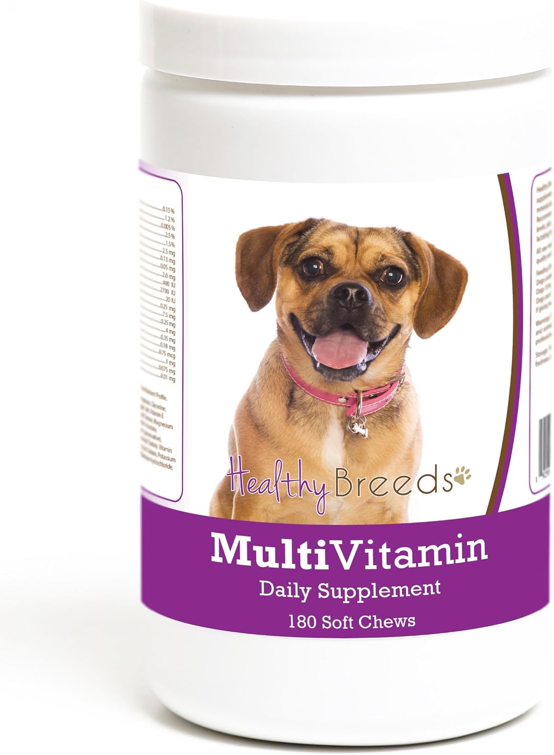 Healthy Breeds Puggle Multivitamin Soft Chew for Dogs 180 Count