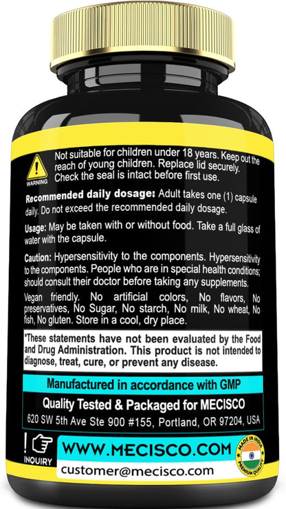 Mecisco Nattokinase con Trans-Resveratrol - 60 Cápsulas - No OGM, Sin Gluten