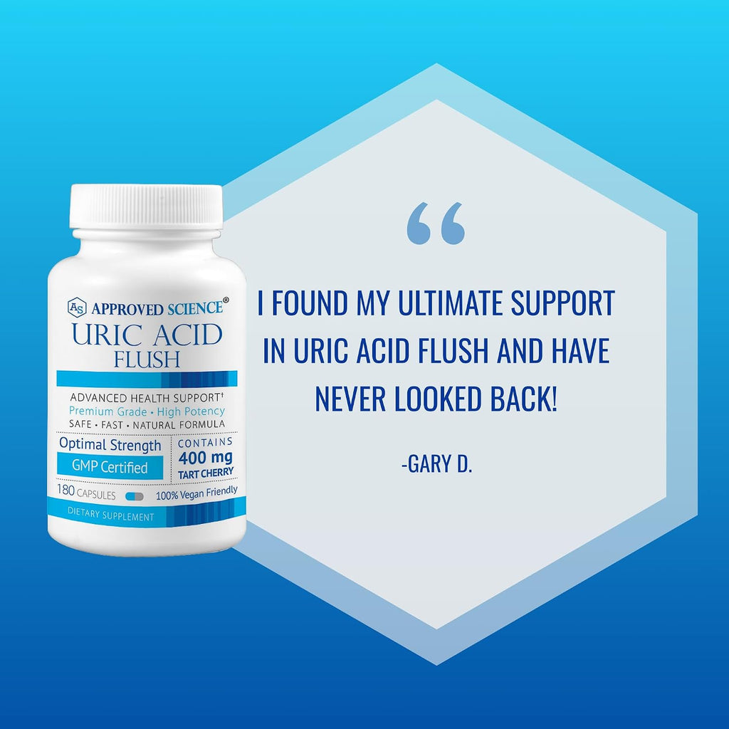 Approved Science Uric Acid Flush - Complemento Alimenticio - 180 Cápsulas Veganas