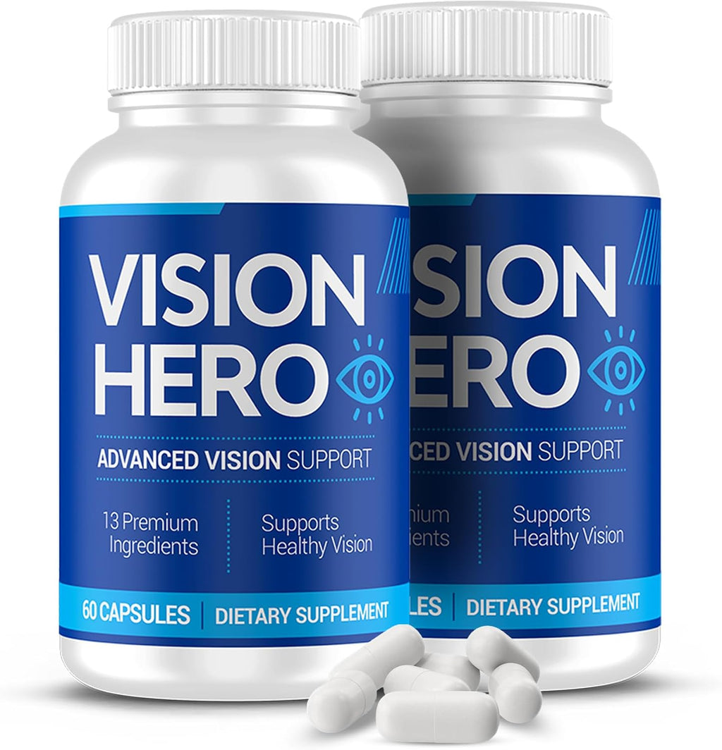 Vision Hero Advanced Vision Support - Suplemento Ocular, 60 Cápsulas (Pack de 2)
