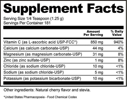 NutriBiotic Electro-C Cherry – Vitamina C y Electrolitos en Polvo, 8 oz – Image 5