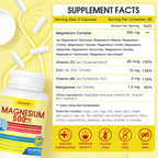 ZEBORA Complejo de Magnesio 10 en 1 - 500mg con Glicinato, Citrato y Malato + Vitamina D3 y Zinc - 120 Cápsulas