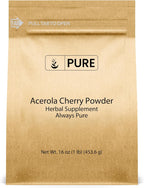 PURE ORIGINAL INGREDIENTS Polvo de Acerola (2 lb) — Sin OGM, Sin Gluten, Envase Ecológico