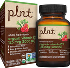 Plnt Vitamina D3 Orgánica 125 mcg (5000 UI) Sabor Mixed Berry - 30 Comprimidos Masticables
