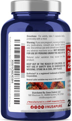 NusaPure Alga Roja Marina Cápsulas, 250 mg, 200 Cápsulas Veganas (Sin Soja, No Transgénico)