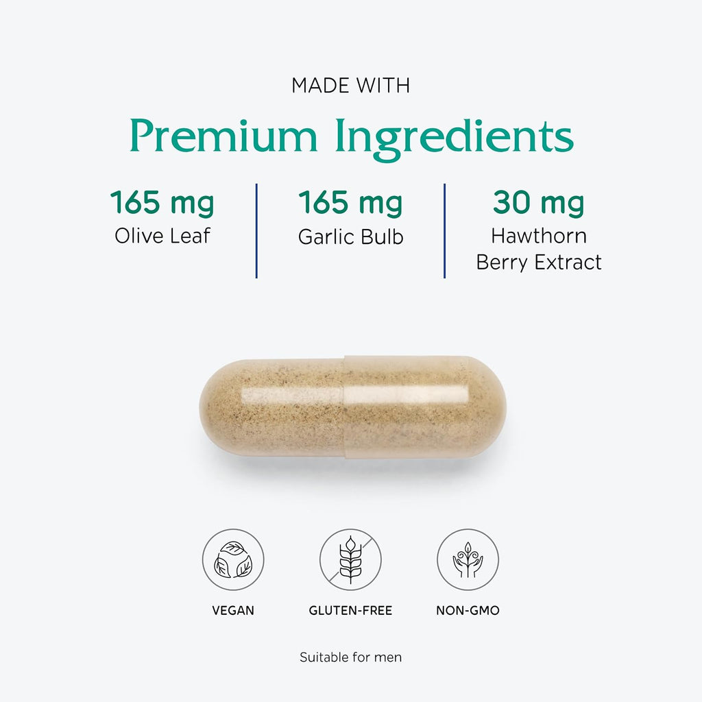 Vitanica Rauwolfia Extra, Suplemento de Apoyo Cardiovascular, Vegano, 90 Cápsulas