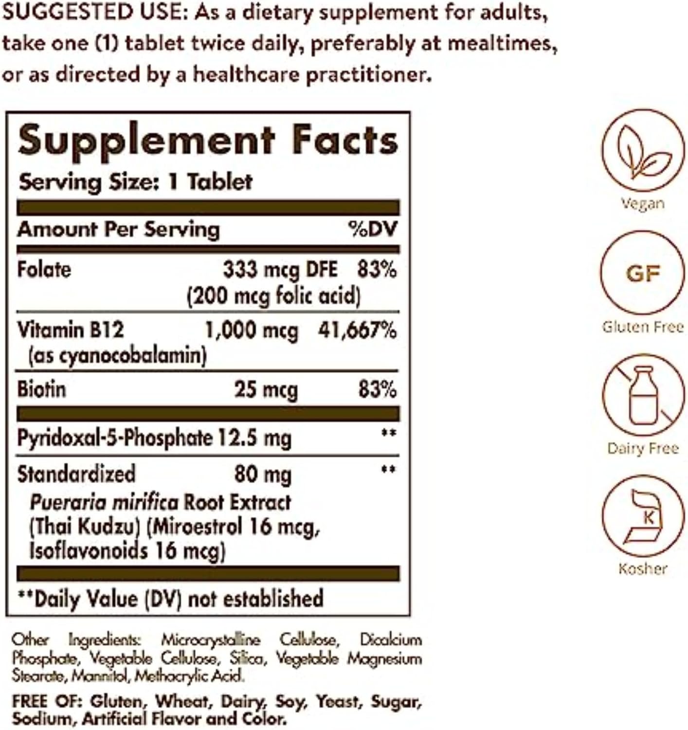 Solgar Women's Balancing Formula, 60 comprimidos - Pueraria Mirifica