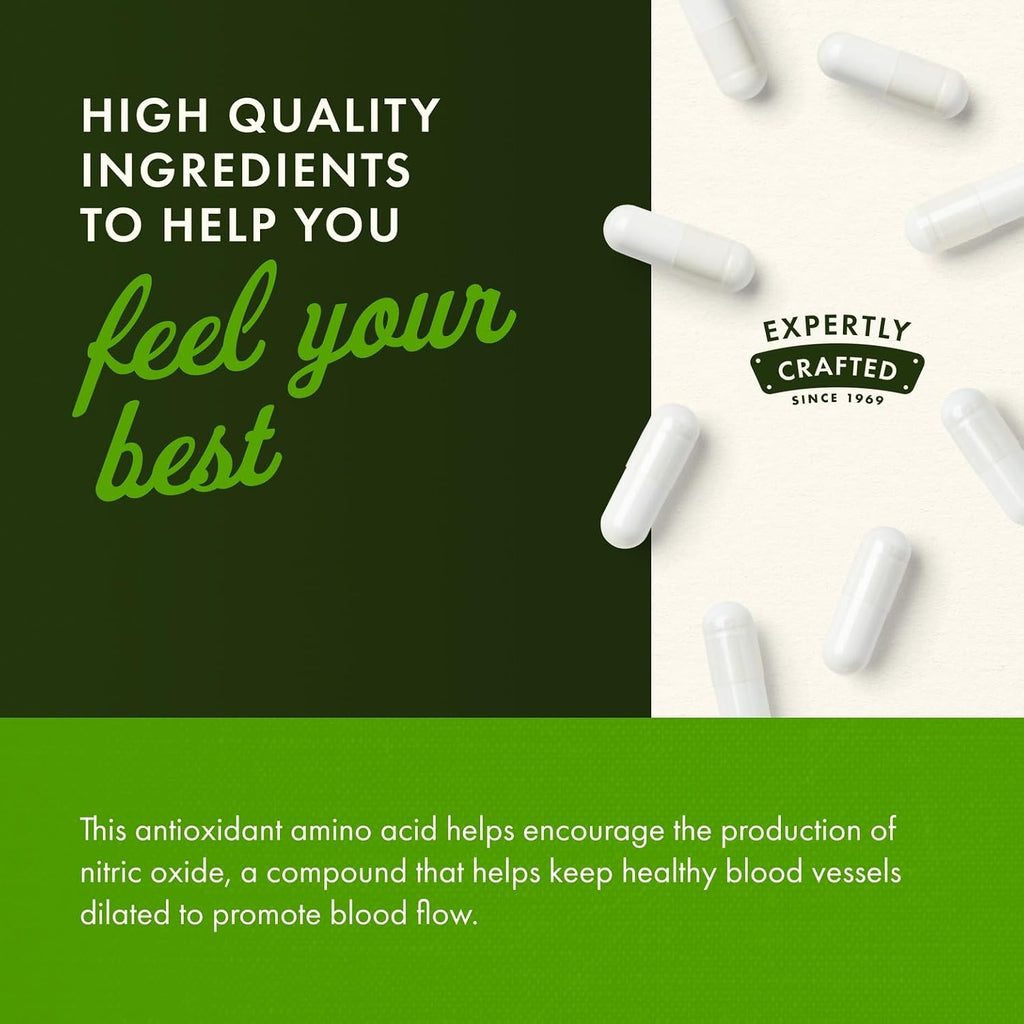 Swanson Amino Acid Super-Strength L-Arginina 850 mg - 90 Cápsulas