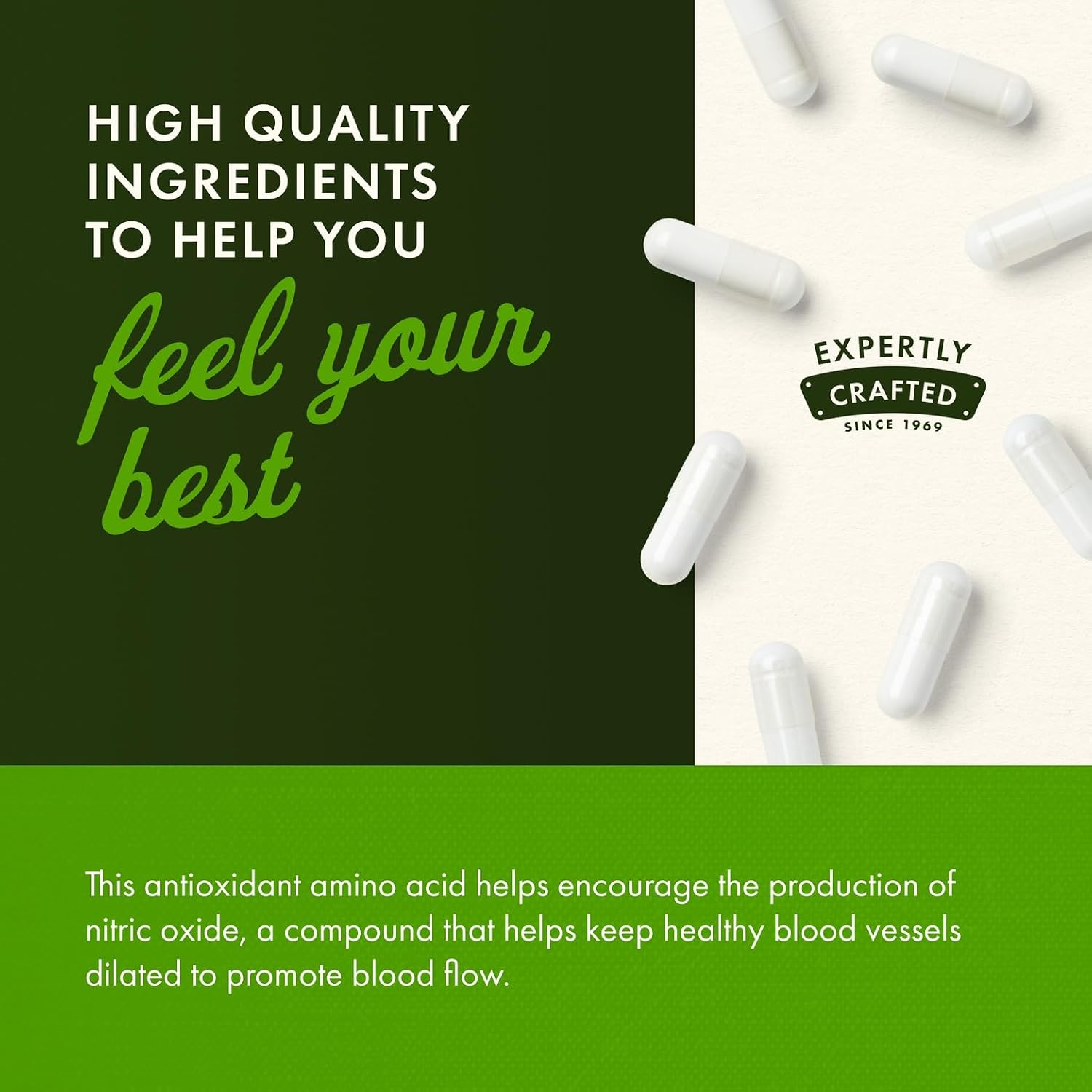 Swanson Amino Acid Super-Strength L-Arginina 850 mg - 90 Cápsulas