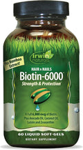 Irwin Naturals Biotin-6000 - 60 Softgels Líquidos