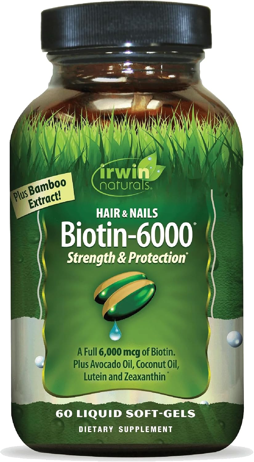 Irwin Naturals Biotin-6000 - 60 Softgels Líquidos
