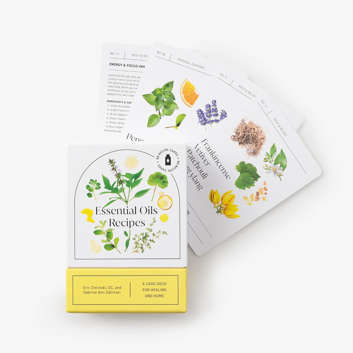 Essential Oil Recipes: 52-Card Deck for Healing and Home: 50 Recipes
