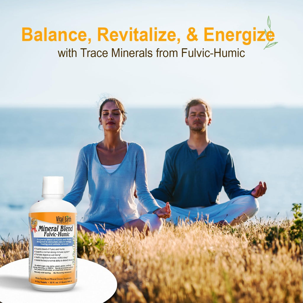 Vital Earth Minerals Detox y Bienestar – Mezcla de Minerales Fúlvicos y Húmicos con Más de 70 Minerales Traza + Super Multi, Multivitamínico Líquido, 2×946 ml