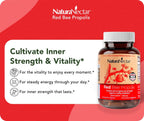 NaturaNectar Propóleo de Abeja Rojo, 60 Cápsulas Vegetales