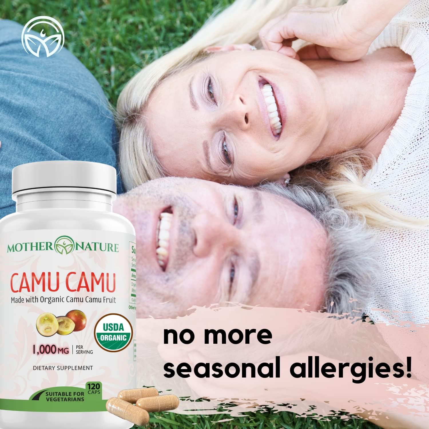 Vitamina C Orgánica de Camu Camu - 1000mg por Ración - 120 Cápsulas