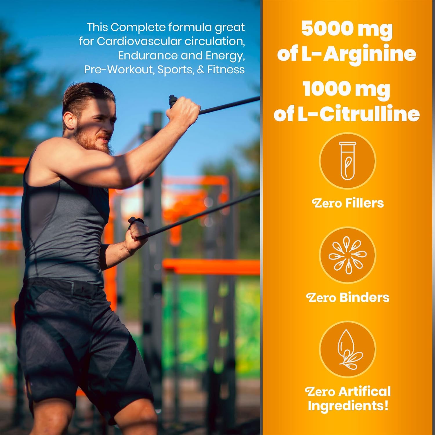 Simply Natures Pure Cardio Heart Health — Polvo para Impulsar el Óxido Nítrico con L-Arginina 5000 mg, L-Citrulina 1000 mg y Espino Blanco, Sabor a Cereza (477 g)