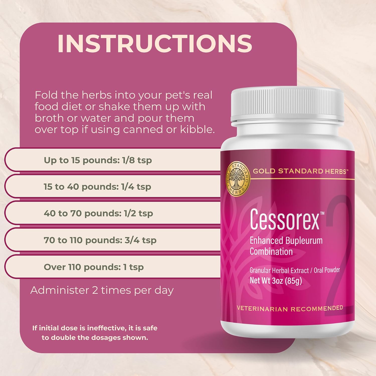Cessorex Complemento para Alergias y Salud de la Piel para Perros - Polvo de 85g