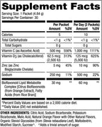 Dr. Mercola Vitamin C-PAK – Apoyo inmunitario diario – Vitamina C, D3 y zinc – Polvo antioxidante de acción rápida – Mezcla para bebida efervescente – 30 sobres