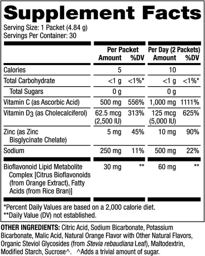 Dr. Mercola Vitamin C-PAK – Apoyo inmunitario diario – Vitamina C, D3 y zinc – Polvo antioxidante de acción rápida – Mezcla – Image 3