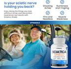 Sciatic Nerve Health Support Supplement – Fórmula Avanzada 10x con Ácido Alfa Lipoico, Ácido Fólico, Cúrcuma, Glucosamina, MSM y Complejo Vitamínico B – 60 Cápsulas