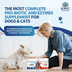 Mini Paquete Doble de Probióticos para Perros y Gatos, Polvo de Enzimas Digestivas, Suplemento Probiótico Canino, Apoyo Digestivo, 62.8 g Cada Uno