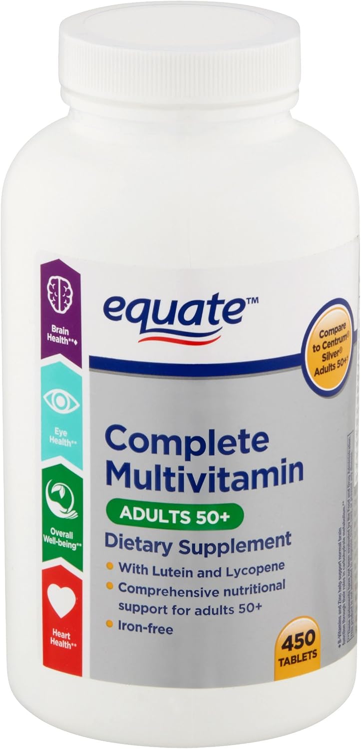 Equate Multivitamínico Completo para Adultos 50+ - 450 Comprimidos