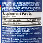 Vitamina D-3 Natural 2000 UI - 200 Comprimidos Recubiertos, Paquete de 2