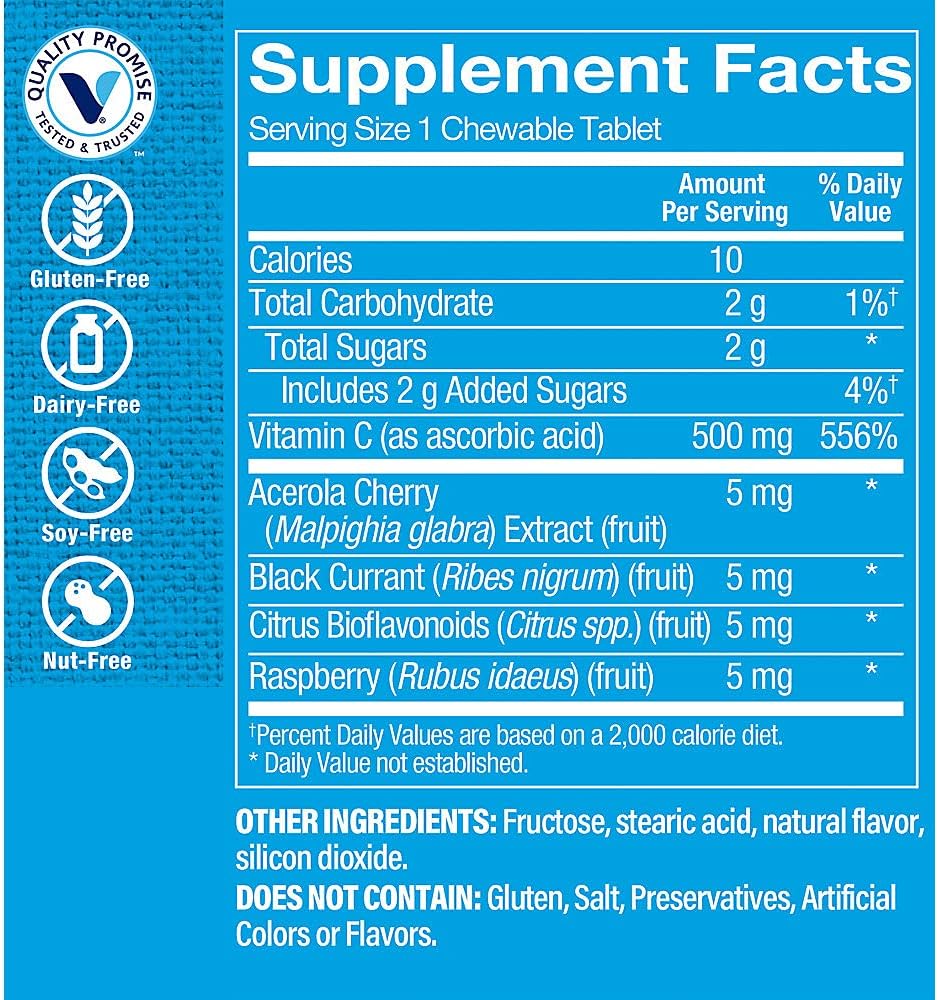 The Vitamin Shoppe Vitamina C 500 mg, 100 comprimidos