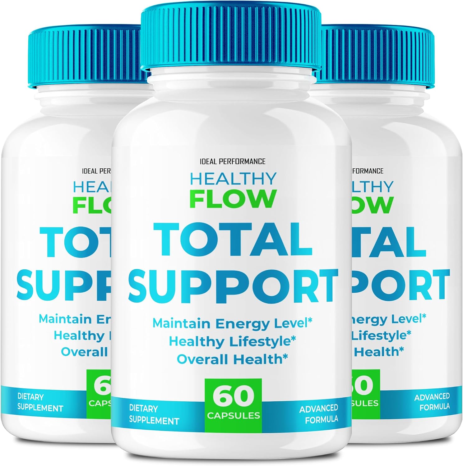 Healthy Flow Total Support - Cápsulas de Fórmula Avanzada, Naturales, 3 Envases